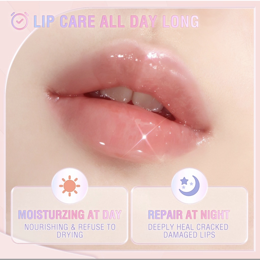 PINKFLASH Natural Lip Oil Lip Balm Lip Gloss Moisturize Repair Nourish Reduce Wrinkles Waterproof Multi-uses