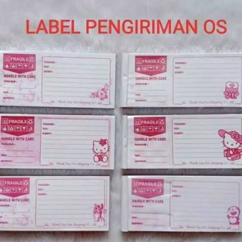

Label pengiriman online shop
