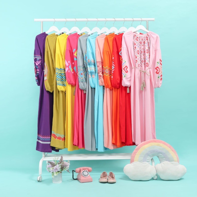 gamis etnic teen+belt by blooms.id