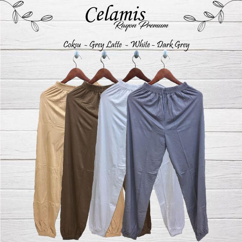 Celamis Celana Gamis Rayon Premium 45 - 85 kg / Inner Jogger Wanita Standar