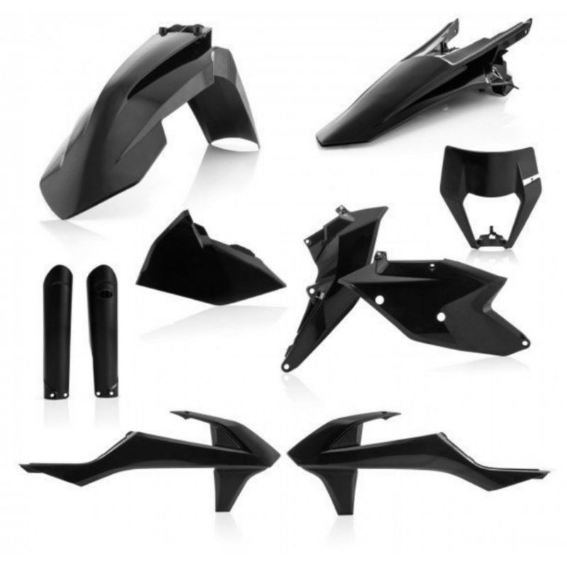 BODY KIT KTM 2017-2019 ENDURO BLACK FULL PLASTICK FULL KIT ACERBIS KTM 2017 2019