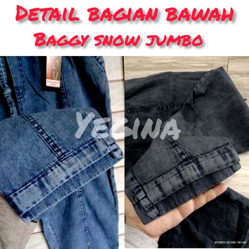 CELANA BAGGY(BB 50-110 kg)JEANS SNOW JUMBO XXXXL WANITA JAMINAN REALPIC BISA COD