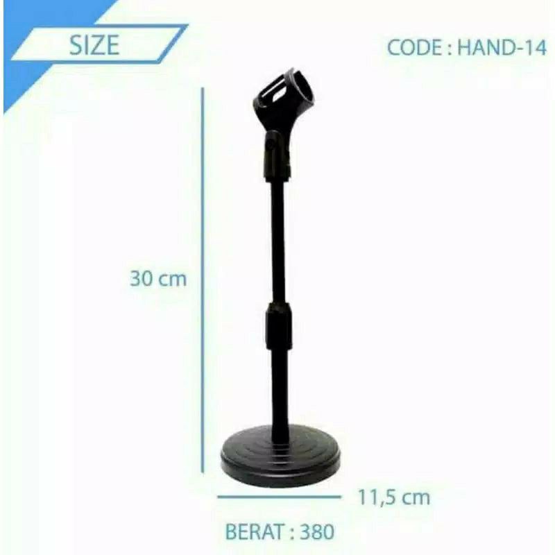 Stand Microphone Meja HD26 - Stand Mic Holder Adjustable Podium Video Mysunstore