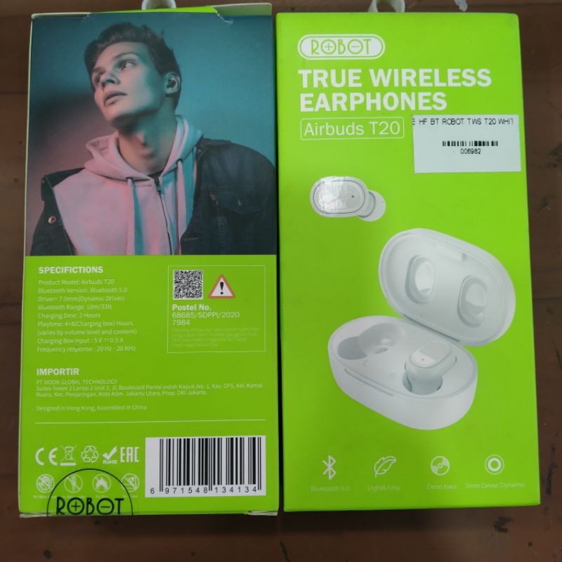 True Wireless Earphone TWS Robot Airbuds T20
