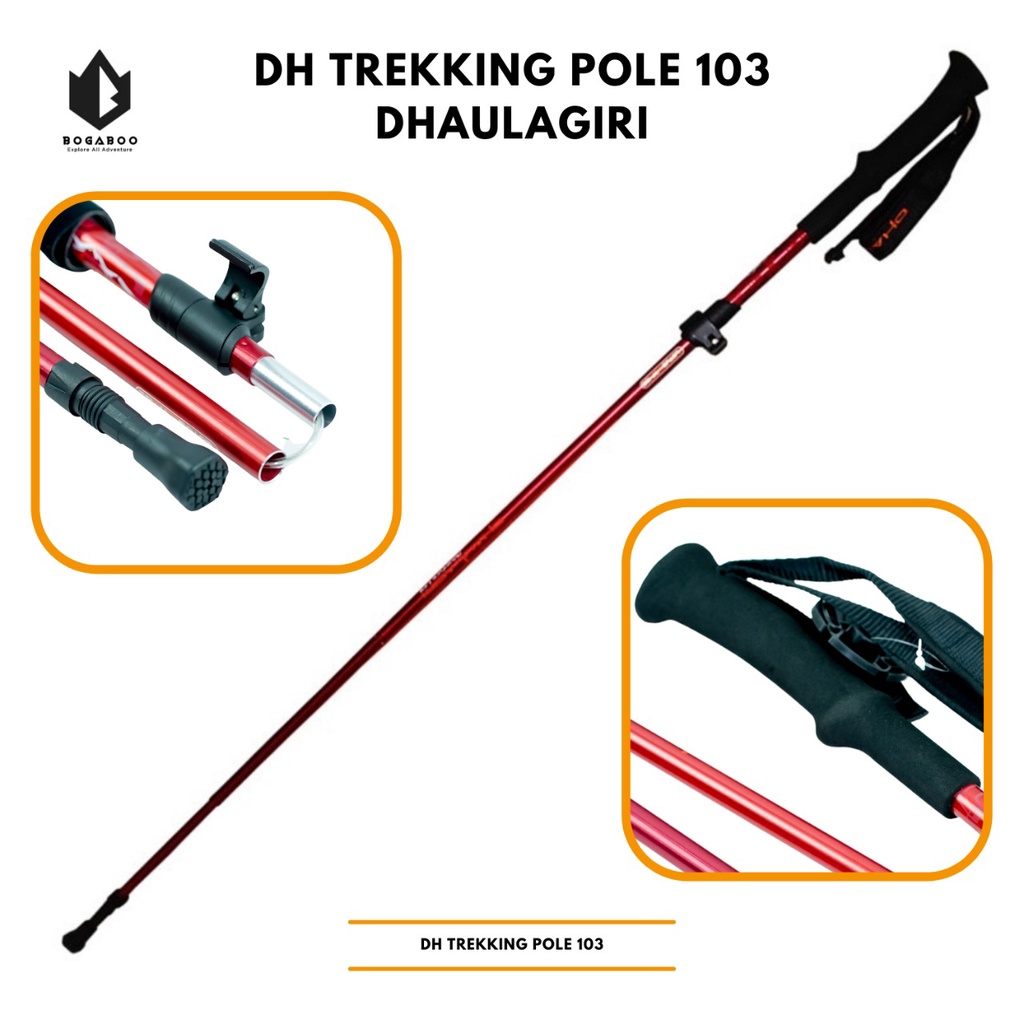 TrekkingPole DH 103 Lipat - Tongkat Gunung - Tongkat Pendaki