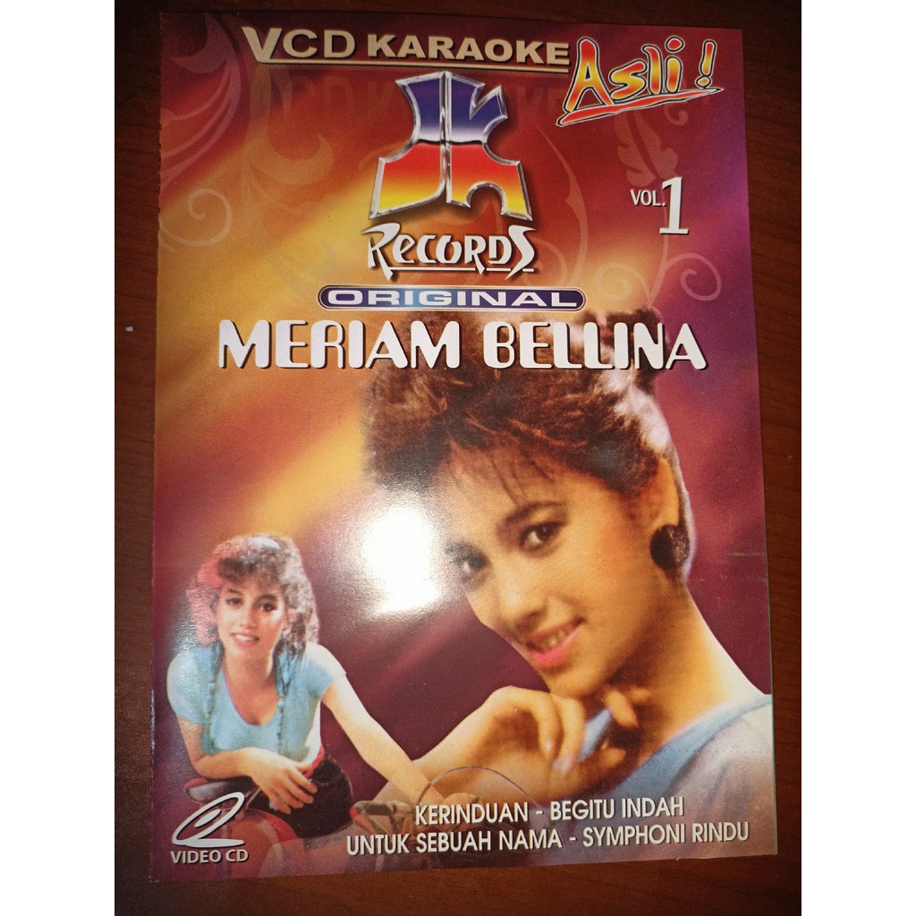VCD KARAOKE ORIGINAL BEST OF MARIAM BELINA VOL.1 Prod.JK Records