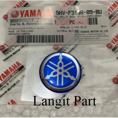 Emblem tameng depan mio original emblem mio logo yamaha mio garputala emblem tameng mio yamaha biru
