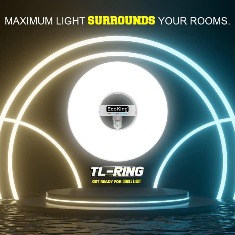 Ecoking lampu TL ring LED rumah 30W 40W Watt E27 ORIGINAL