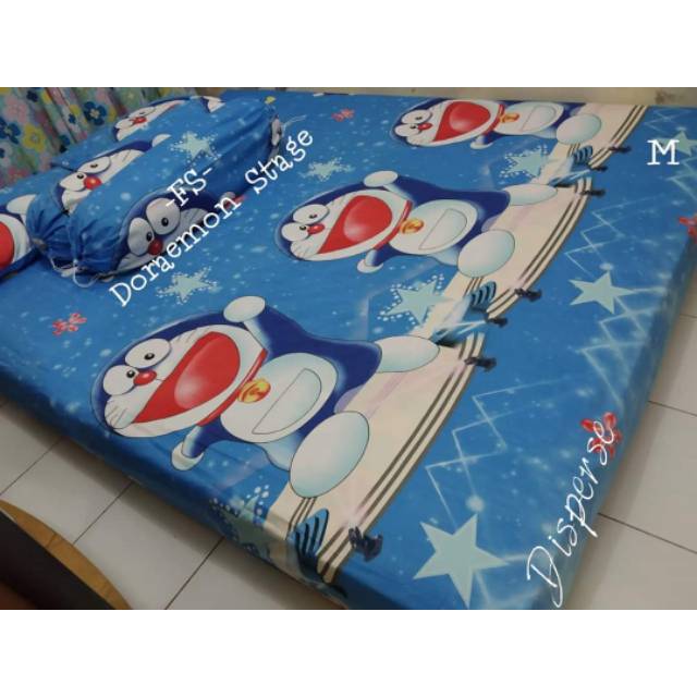 Sprei doraemon stage 180 blue girrafe 180