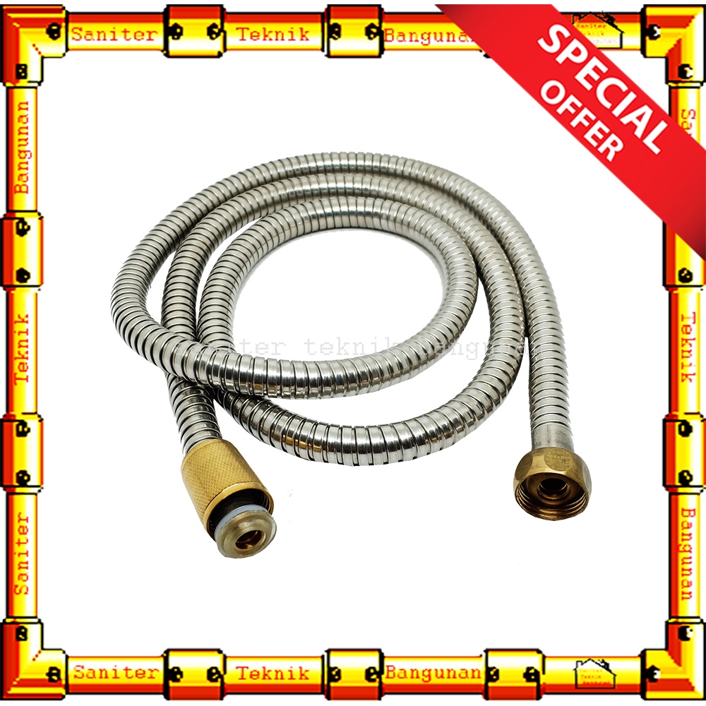 Selang Flexible Shower Air Panas Stainless 1.8 Meter Camel