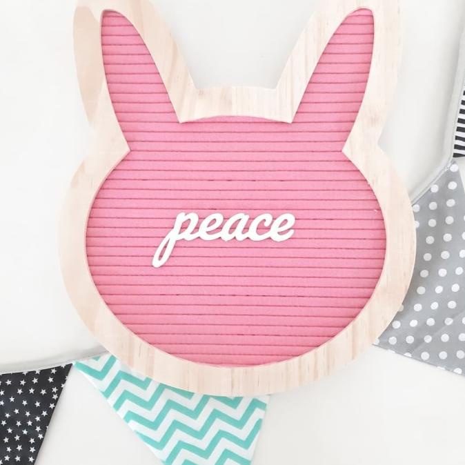 

Pink Bunny letter board