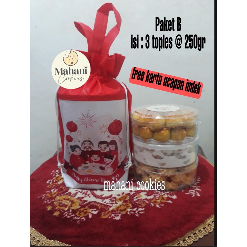 

Humpers Imlek Mahani Cookies Paket B isi 3 Topless @250gr Nastar Wisman Kastengel