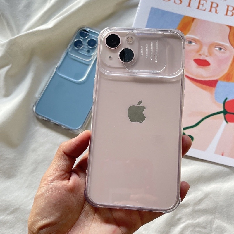 AIRBAG CASE SLIDE CAMERA IPHONE 13 PRO MAX 12 11 XS XR X SOFTCASE CLEAR BENING ANTI CRACK KAMERA SIL