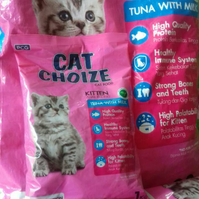 Cat Choize Kitten 1 Kg Tuna With Milk Makanan Kucing Freshpack