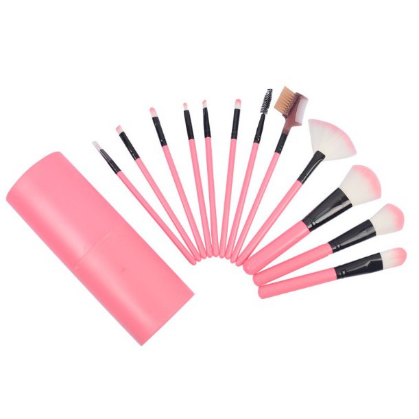 Kuas Tabung 10Pcs Kuas Maker Set Brush Make up Alat Makeup