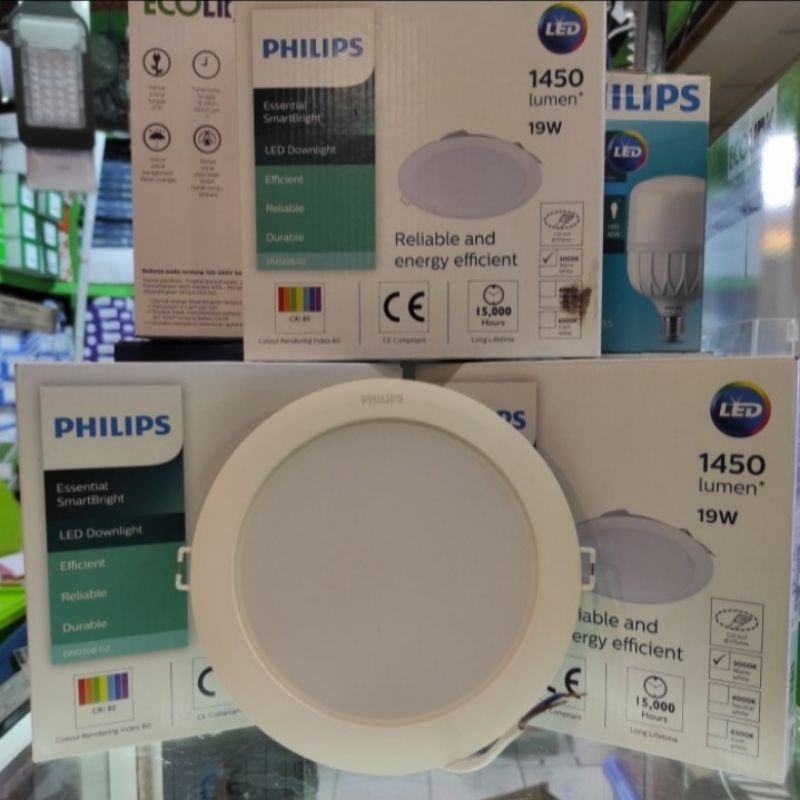 Lampu Downlight LED Philips 19W DN020B Warm White Kuning Bulat