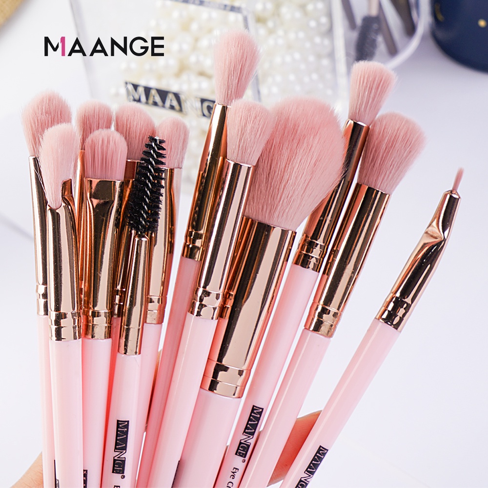 MAANGE 13Pcs/Set kuas Makeup Yang Lembut Brush Make Up Tools Face Painting Set Lembut Kosmetik Aksesoris Tool Brush Powder Besar Eye Shadow Foundation Blusher Blending Beauty Wajah Mata Brush 5818