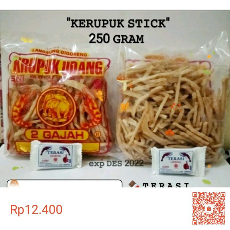 

@250gr Krupuk stik cap 2 gajah