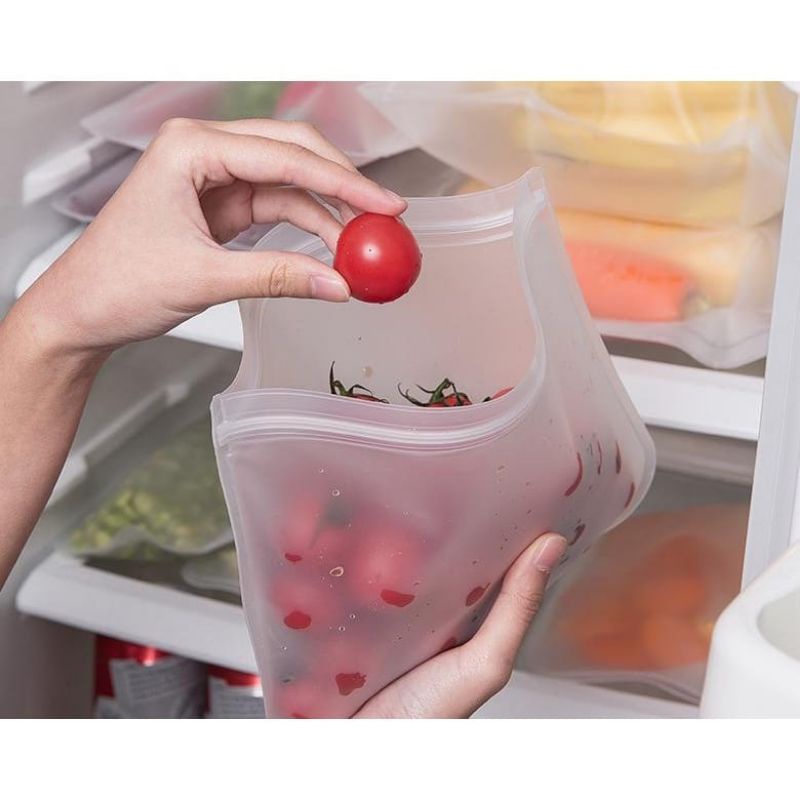 Kantong Plastik Tempat Makanan Silicone Food Bag Ziplock Transparent