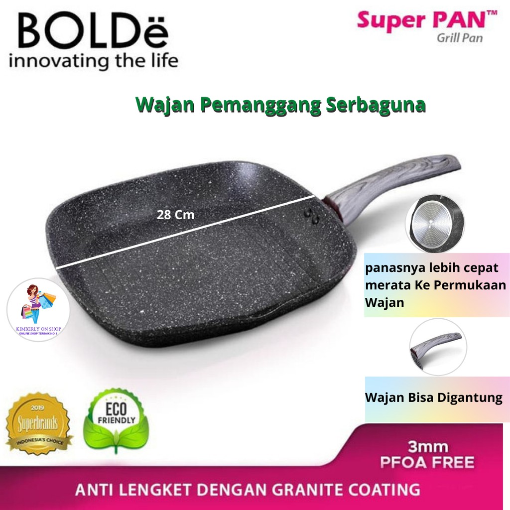 Wajan Pemanggang Ayam Super Pan GRILL PAN 28 cm Bolde