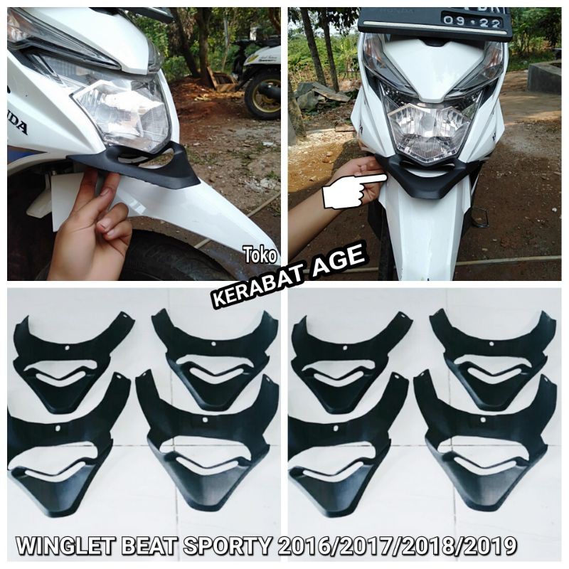 Aksesoris Winglet beat esp 2016 Sampai 2019 custom variasi motor