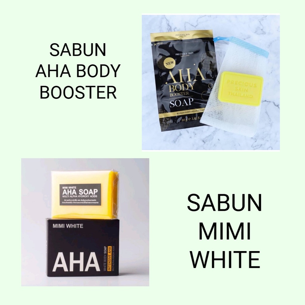 READY COD ‼️ MIMI AHA SOAP BODY BOOSTER PRECIOUS SKIN ORIGINAL BPOM SABUN PEMUTIH BADAN MIMI WHITE AHA SABUN