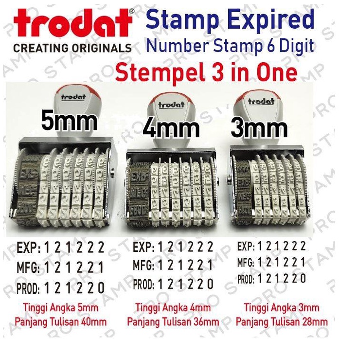 

Stempel / Stempel Angka Kode Produksi / Expired