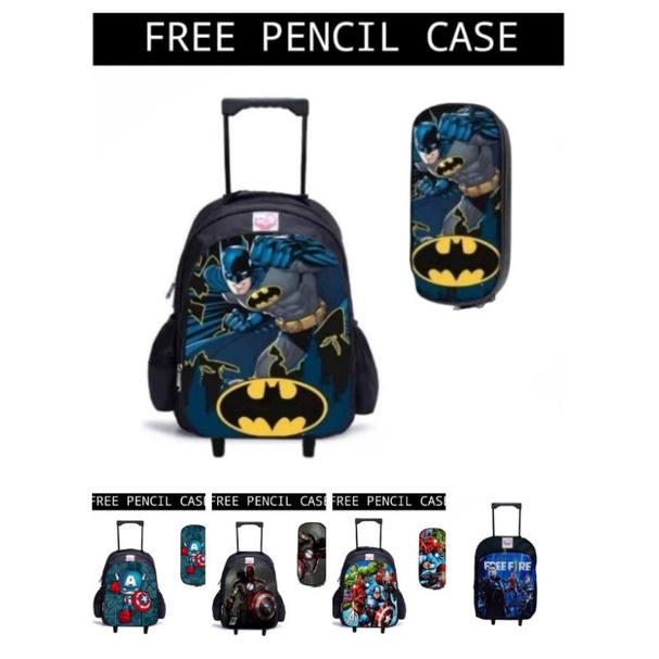 Tas Troli Anak laki laki  Karakter  Tas Dorong SD - tas anak Tas roda anak cowok