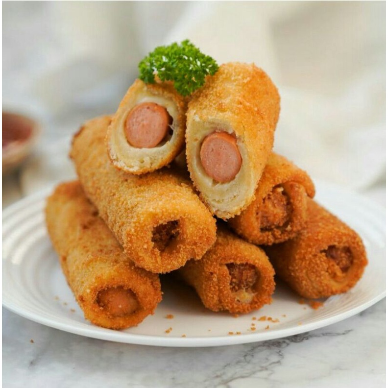 

Roti Goreng Sosis dan Pisang Coklat