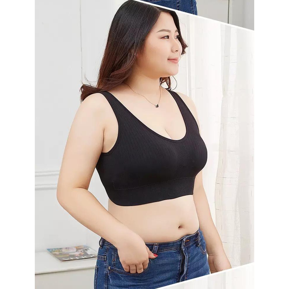 Bra Jumbo 2204 - Bra Wanita Bra Plus Size Bra Elastic-Hitam