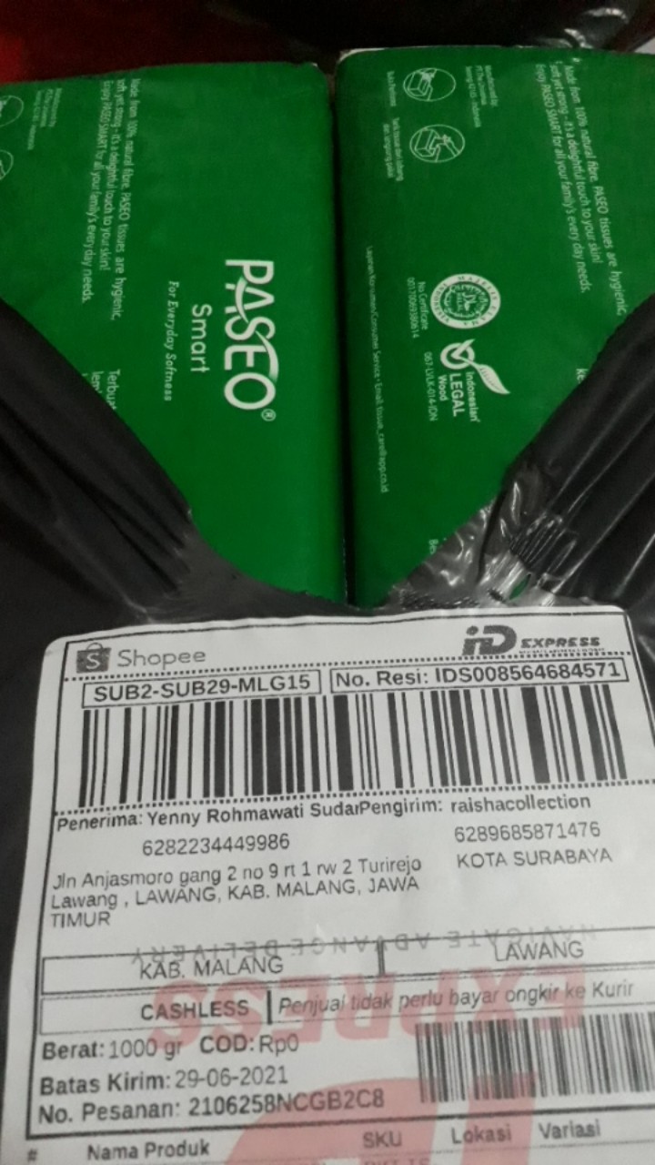 Rc Paket Isi Tiga (3pcs) Tissue Passeo Facial 250 Sheet 2ply Harga Murah