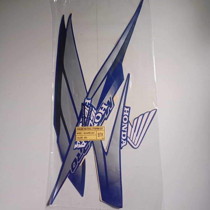 striping sticker Honda Megapro Primus 2007 2008 biru