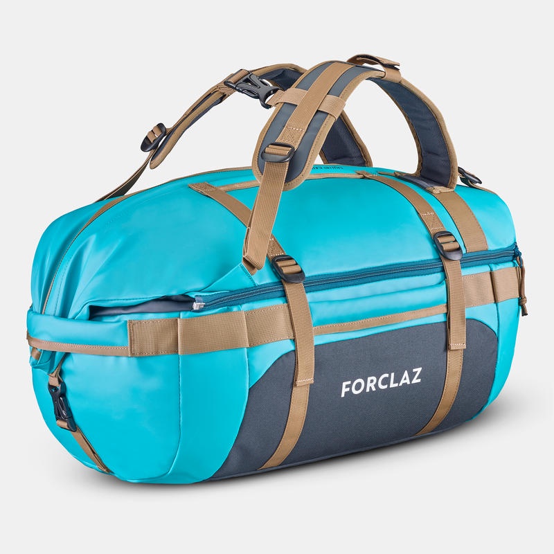 FORCLAZ Voyage Tas Gunung Extend 40-60 L Trekking Hiking Carry Bag - Blue