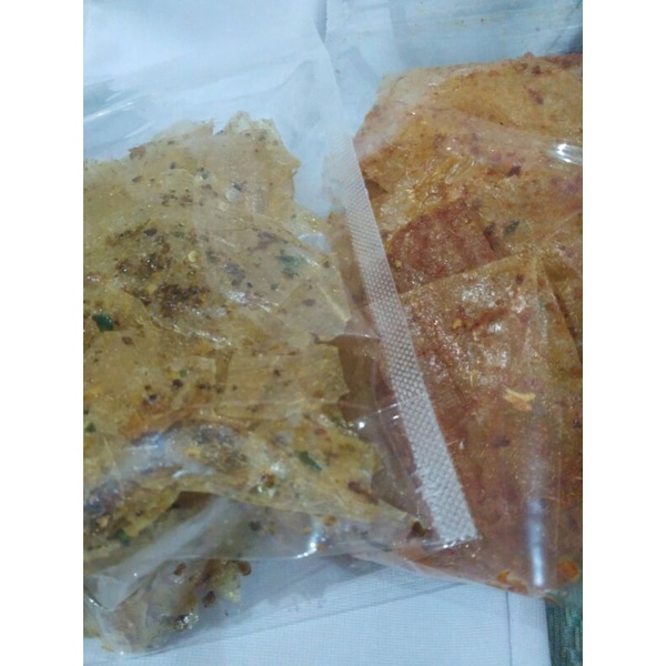 

kripik kaca pedas asin daun jeruk