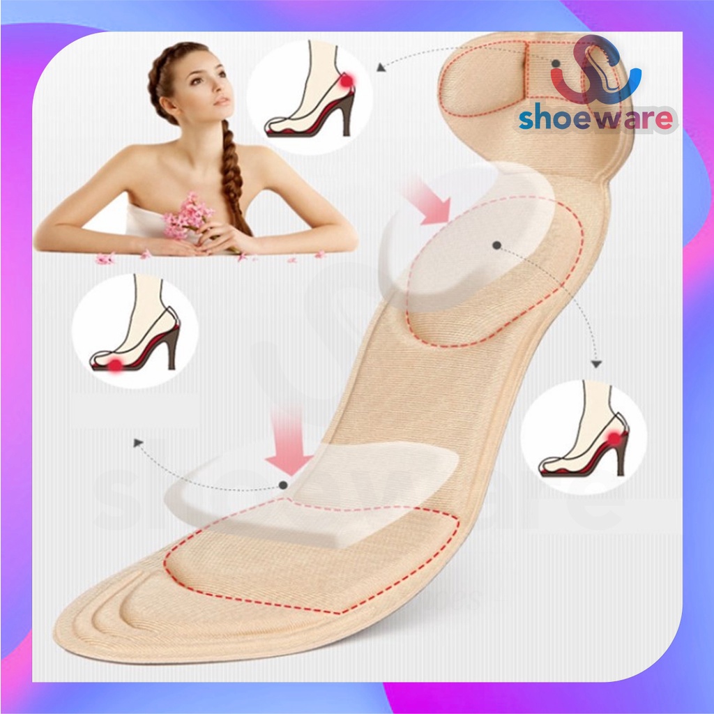 INSOLE SEPATU HEEL PAD WANITA DENGAN PELINDUNG TUMIT