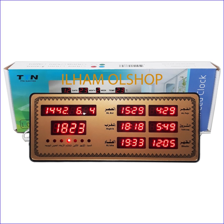 Jam AZ-2515 Adzan Clock Mini Jam Jadwal Sholat Digital Otomatis
