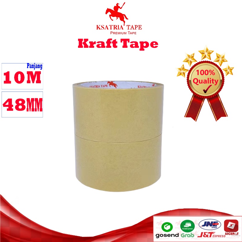 

Lakban OPP Tape / Lakban Kertas / Kraft Tape Dunia Packing 48MM X 10Meter