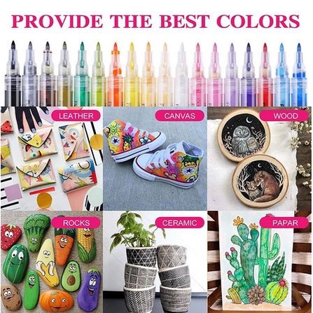 

Acrylic Paint Extra Fine Marker Pen For Multi Surface DIY
