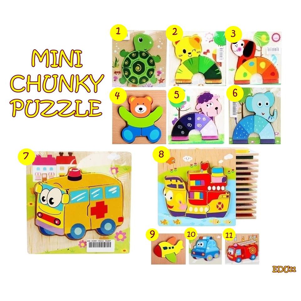 EDU21 MAINAN PUZZLE MINI CHUNKY PUZZLE