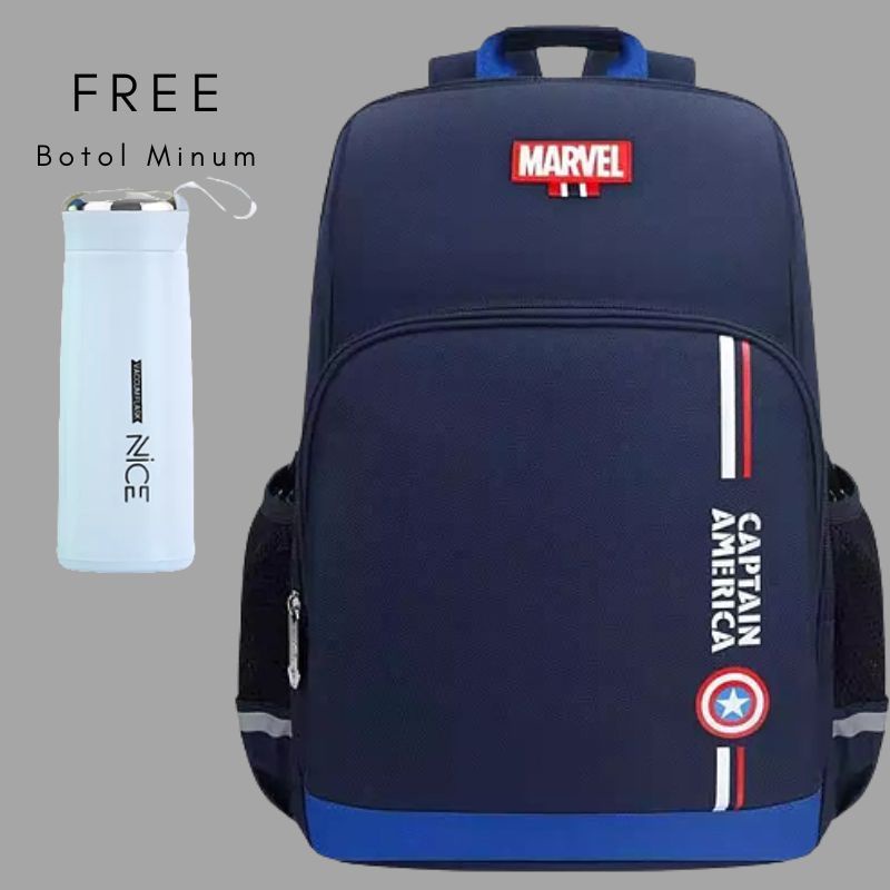 Ransel Backpack Marvell Spiderman Tas Anak Laki Laki  Cocok untuk Sokolah dan Berpergian