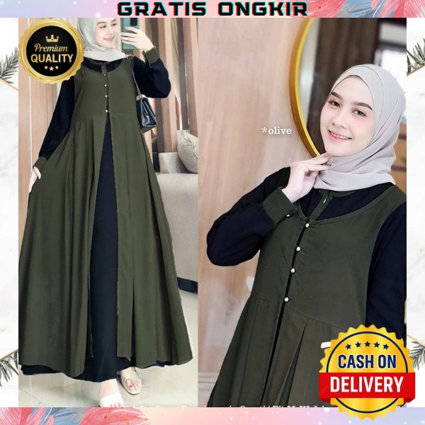 Mariya Gaun Bj Baju Bsju Long Dress Dress Pakaian Pakian Pakean Babydoll Bebydoll Ceruty Ceruti Gami