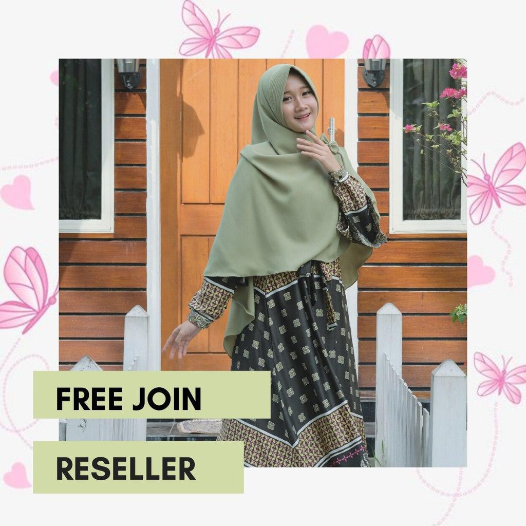 SET GAMIS SYARI JUMBO MECCA DRESS ORI ADZKIA HIJAB BRANDED MURAH BERKUALITAS