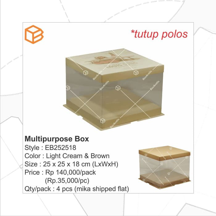 

Promo EB252518 Brown/L-Cream.Cakebox/kotak/packaging/cookies - brown Terlaris