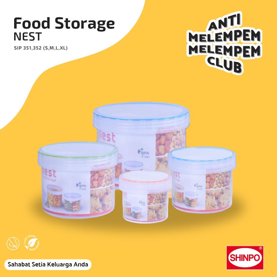 Toples Serbaguna SHINPO SIP 351-M 500ml nest food strage(1pcs)