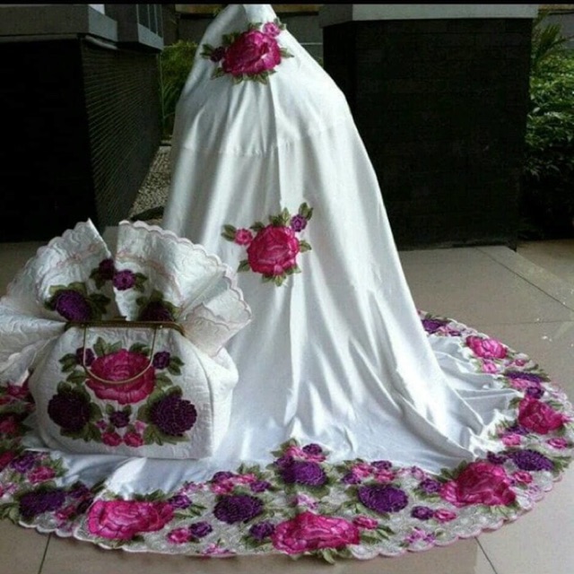 Mukena rose timbul alesya A01