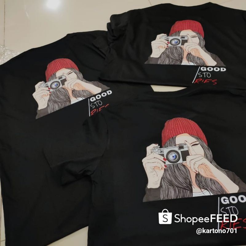 KAOS CUSTOM GAMBAR atau TULISAN SABLON DTF A4