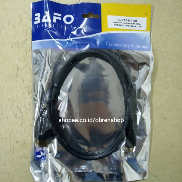 BAFO KABEL MINI HDMI TO HDMI 2 METER