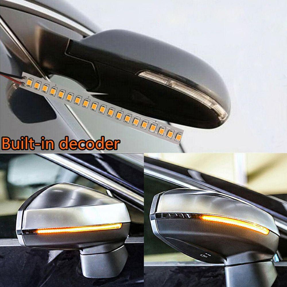 Lanfy Lampu Indikator Dinamic Mobil-styling Kuning Amber Flowing Safety 2PCS/Set Spion 1pasang Sein Strip Light