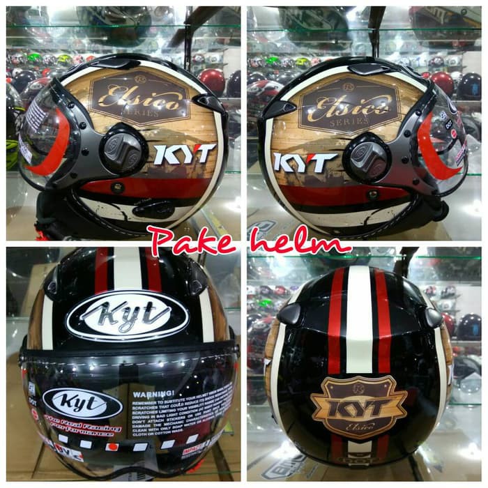 HELM KYT ELSICO RETRO PILOT #4 CREAM