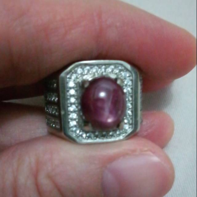 Cincin batu Amethyst asli